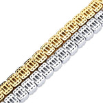 TOPGRILLZ 12mm Tennis Bracelet Square CZ Stone Men's Hip Hop Jewelry Copper Material Gold Silver Color Iced Out CZ Link 7 8 Inch