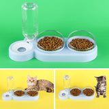 Pet Cat bowls Water Dispenser Protect Spine 360 rotate Cat food bowl 2 in 1 with Waterer Cat feeder Pet Products