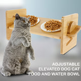 Non-slip Cat Double Bowls with Raised Stand Pet Food Water Bowls for Cats Dogs Feeders Pet Supplies Products Accessories Sale