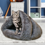 Cute Cat House Enclosed Triangle 2 Size S/M Winter Warm Kennel Removable Home Pet Cave Practical Pet Accessories