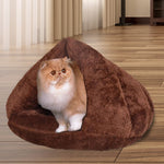 Cute Cat House Enclosed Triangle 2 Size S/M Winter Warm Kennel Removable Home Pet Cave Practical Pet Accessories